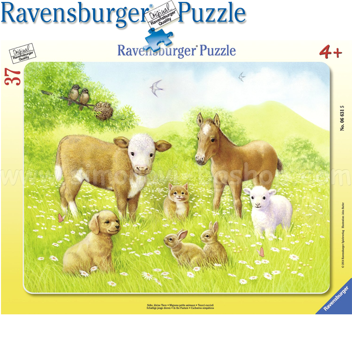 Ravensburger - Puzzle 37ch. "Small, cute animals" 06631