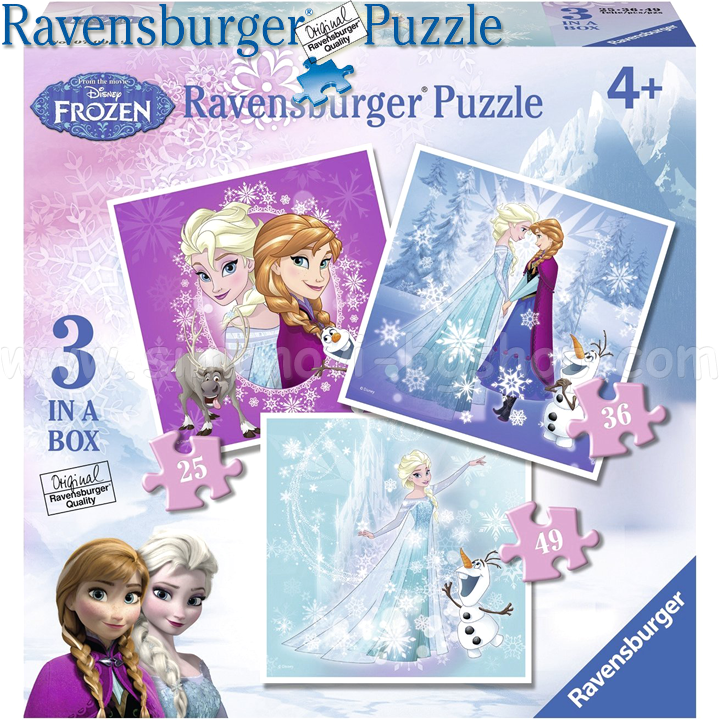 Ravensburger - Disney Frozen Puzzle 3 in 1 "Winter Magic" 07003