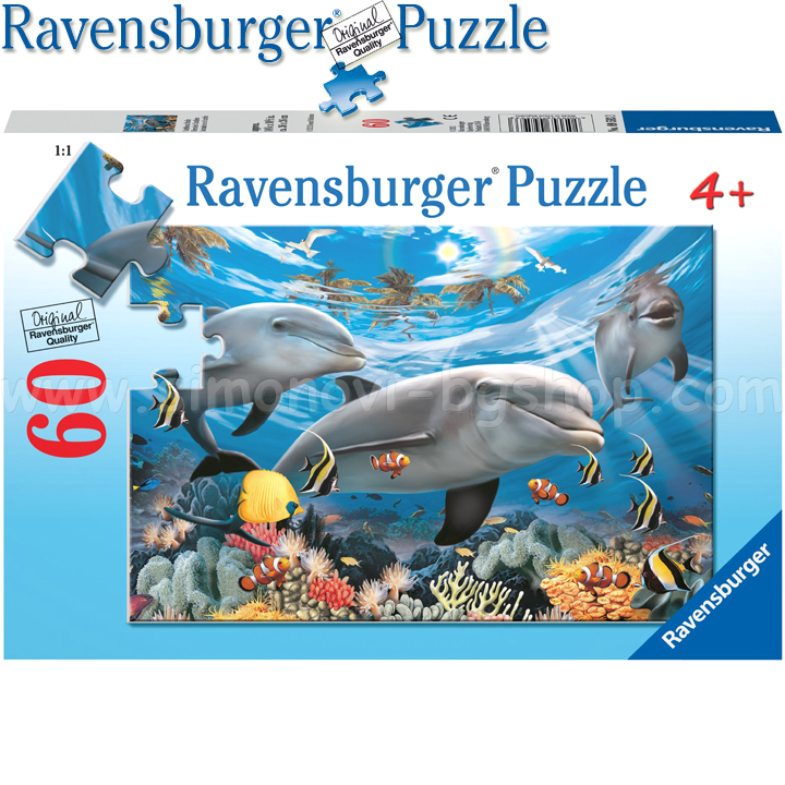 Ravensburger - Puzzle 60ch. "Caribbean dolphins" 09593