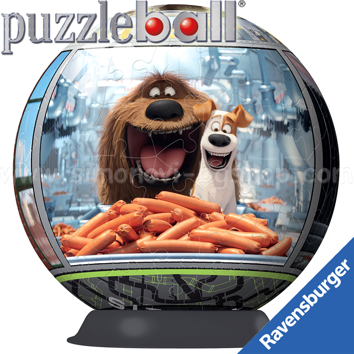 Ravensburger - 3D Puzzle Ball 108h. "The Secret Life of Pets" 12216