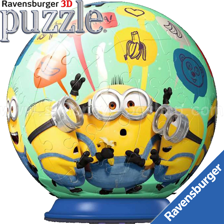Ravensburger - 3D Puzzle Ball 72h. Minions 11179