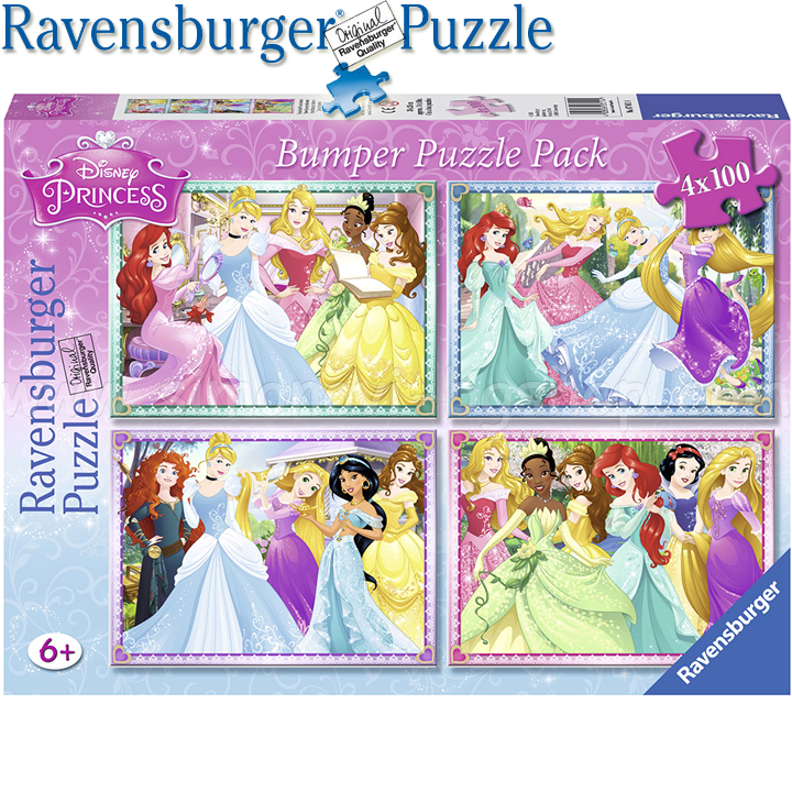 Ravensburger - Puzzle Set 4x100 "Disney Princesses" 7011