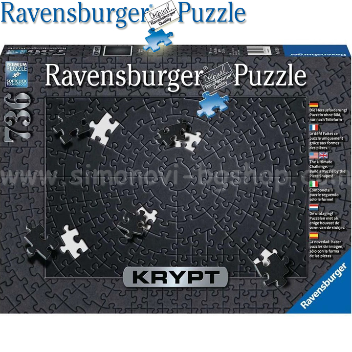 Ravensburger Puzzle 736 pieces Krypt Black 15260
