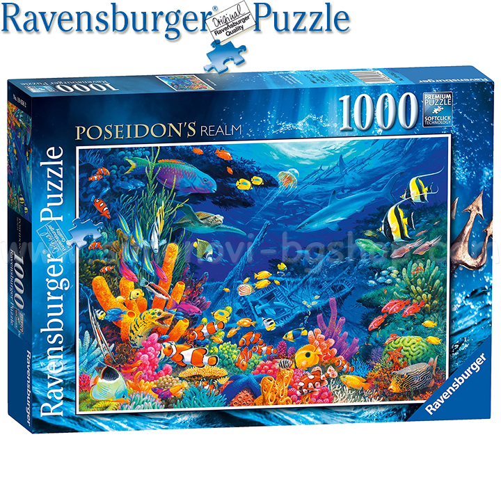 Ravensburger - Puzzle 1000ch. "The Poseidon Kingdom" 19656