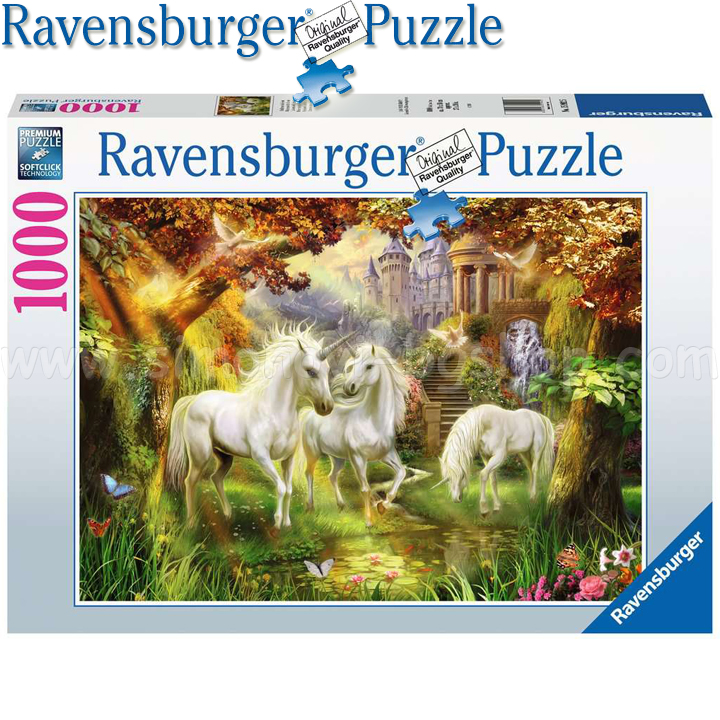 Ravensburger Puzzle 1000h. Unicorns in the forest 15992
