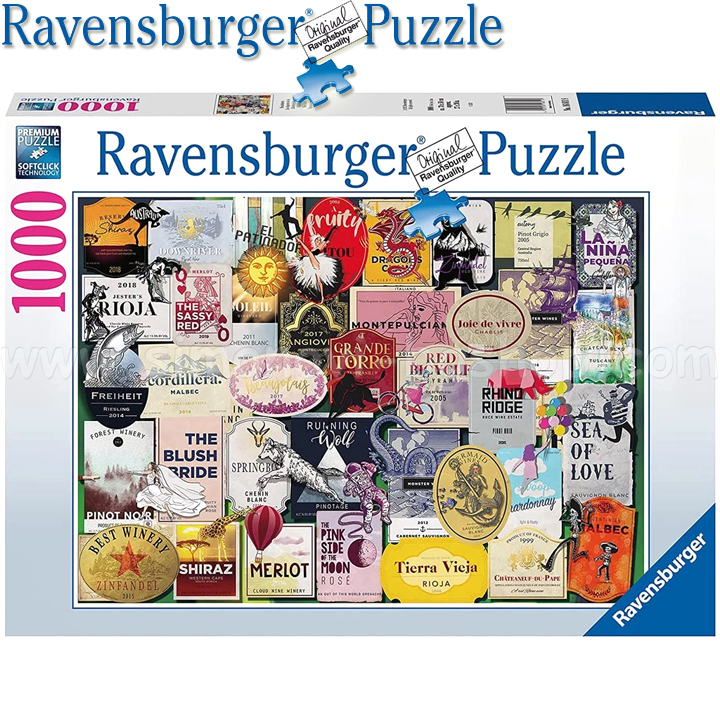 Ravensburger Puzzle 1000h. "Wine Labels" 16811