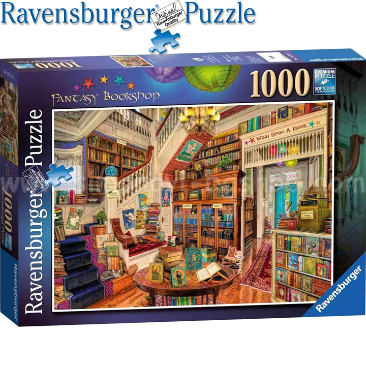 * Ravensburger -  1000. "Fantasy Bookshop" 19799