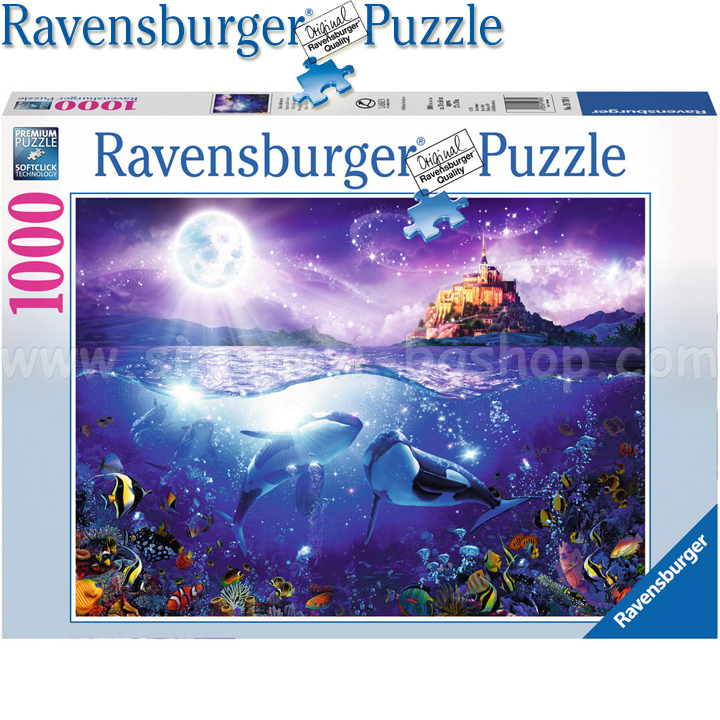 Ravensburger Puzzle 1000h. Moonlight Whales 19791