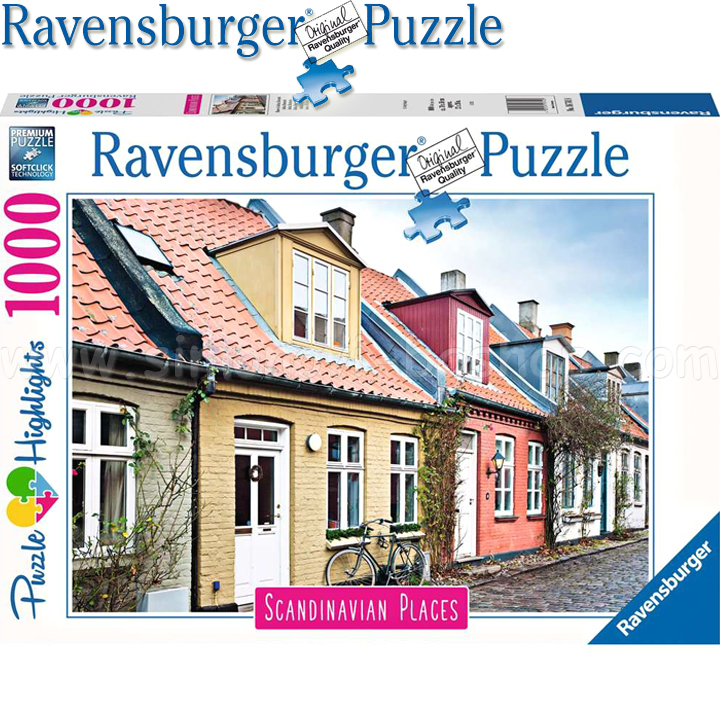Ravensburger Scandinavian Places Puzzle 1000h. Houses in Aarhus, Denmark 16741