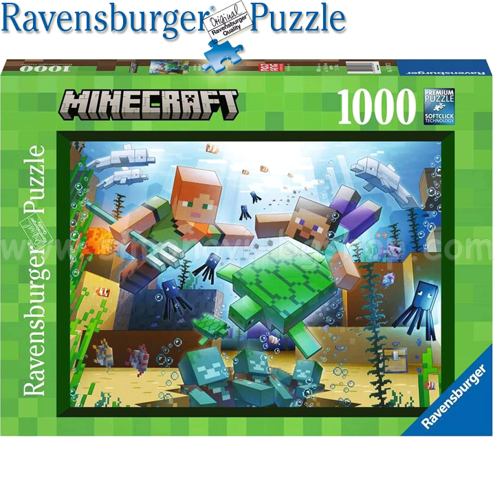 Puzzle Ravensburger 1000h. "Minecraft Mosaic" 17187