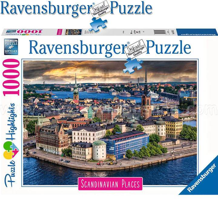 Ravensburger Scandinavian Places Puzzle 1000h. Stockholm, Sweden 16742
