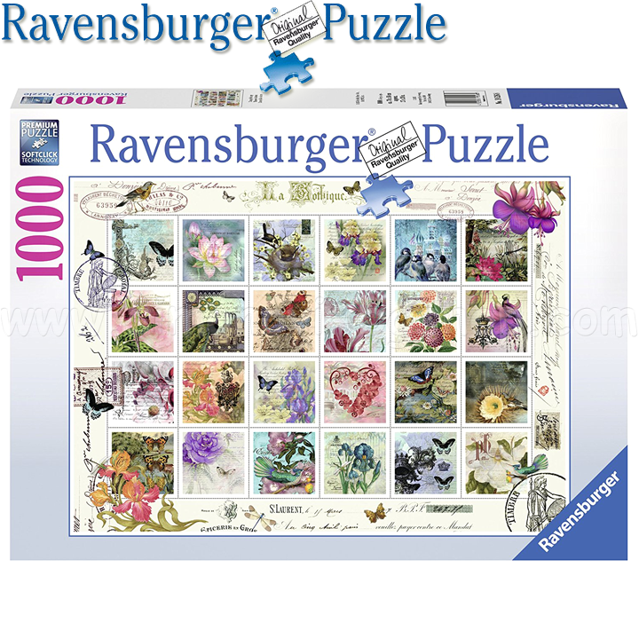 Ravensburger - Puzzle 1000ch. "Postage Stamps" 19526
