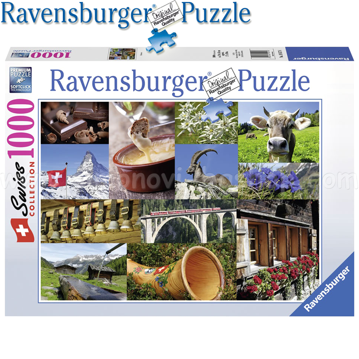 Ravensburger - Puzzle 1000ch. "Switzerland: Motives" 19517