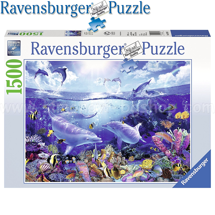 Ravensburger - Puzzle 1500 hours. "Dolphins in the Sea" 16331