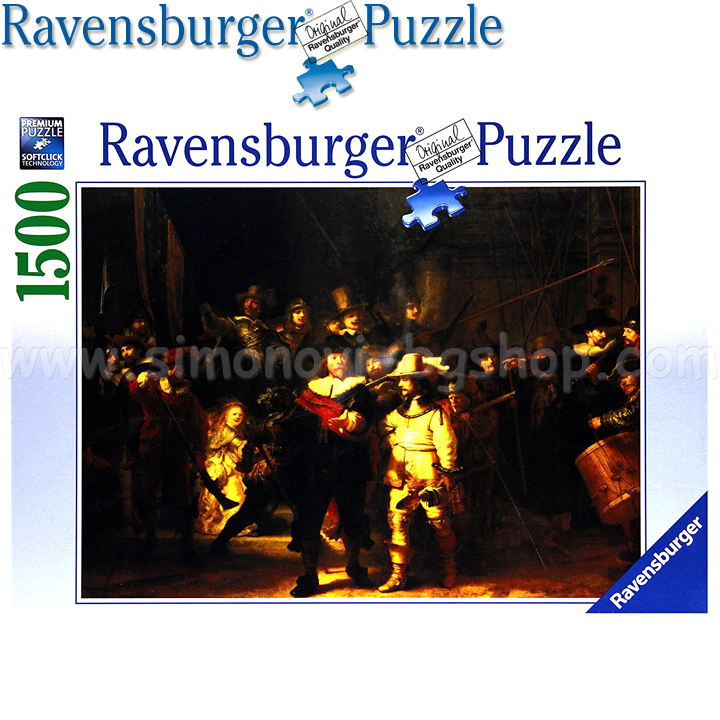 Ravensburger - Puzzle 1500 hours. "Night Watch, Rembrandt" 16205