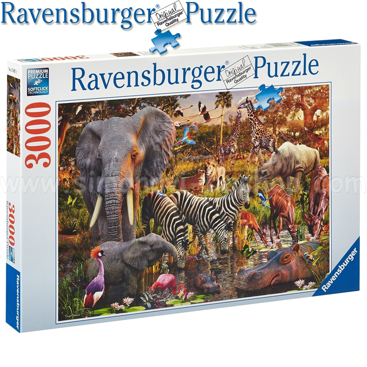 Ravensburger - Puzzle 3000ch. "African animals" 17037