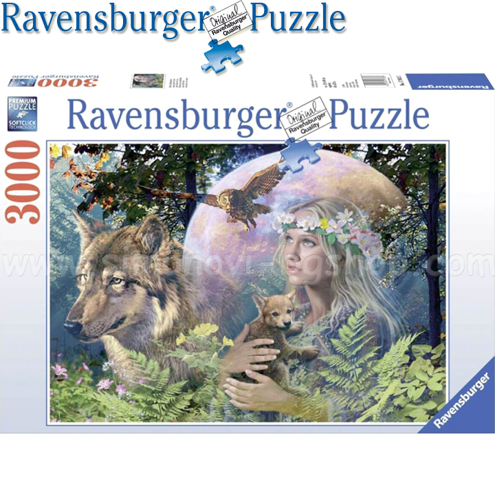 Ravensburger Puzzle 3000 pieces "Wolves of the Moonlight" 17033