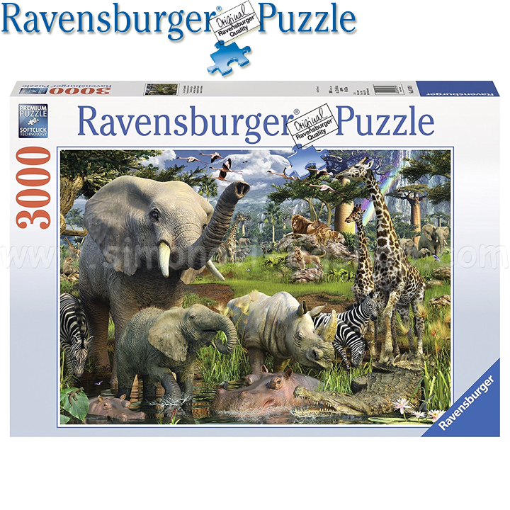 Ravensburger - Puzzle 3000ch. "Animals in the Jungle" 17070