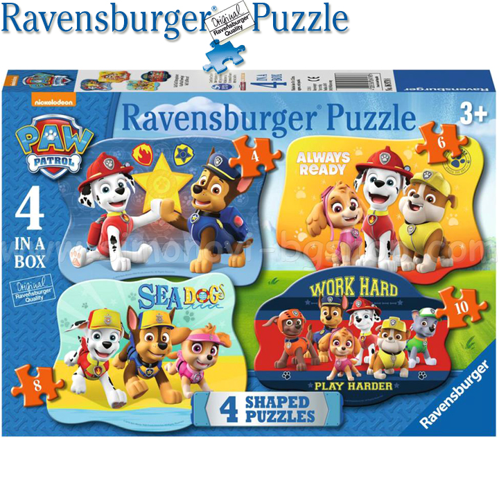 Ravensburger Paw Patrol Copii Puzzle 4in1 06979