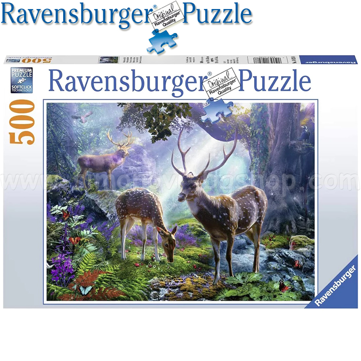 Ravensburger Puzzle 500 părți Cerb și căprioare în s