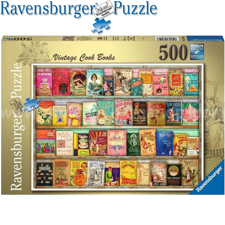 Ravensburger - Puzzle 500h. "Vintage Cookbooks" 16412