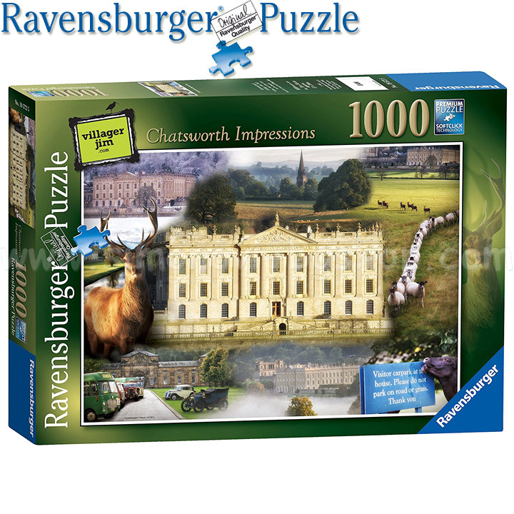 Ravensburger - Puzzle 1000ch. Chatsworth House 19572