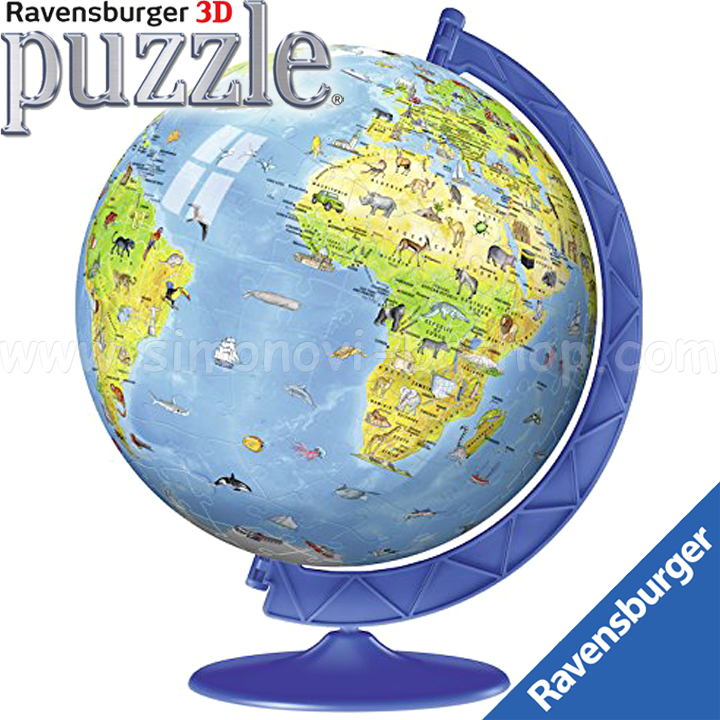Ravensburger - 3D Puzzle Globe for children 180h. 12338