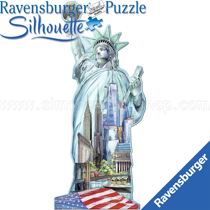 Ravensburger Silhouette - Puzzle 1000ch. "Statue of Liberty" 16151