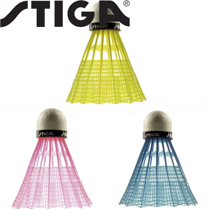 Stiga Set of badminton feathers 3pcs color 1301-01