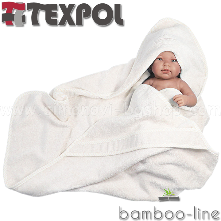 Texpol-Bamboo-line Bamboo towel with hat Princess Ecru 21056