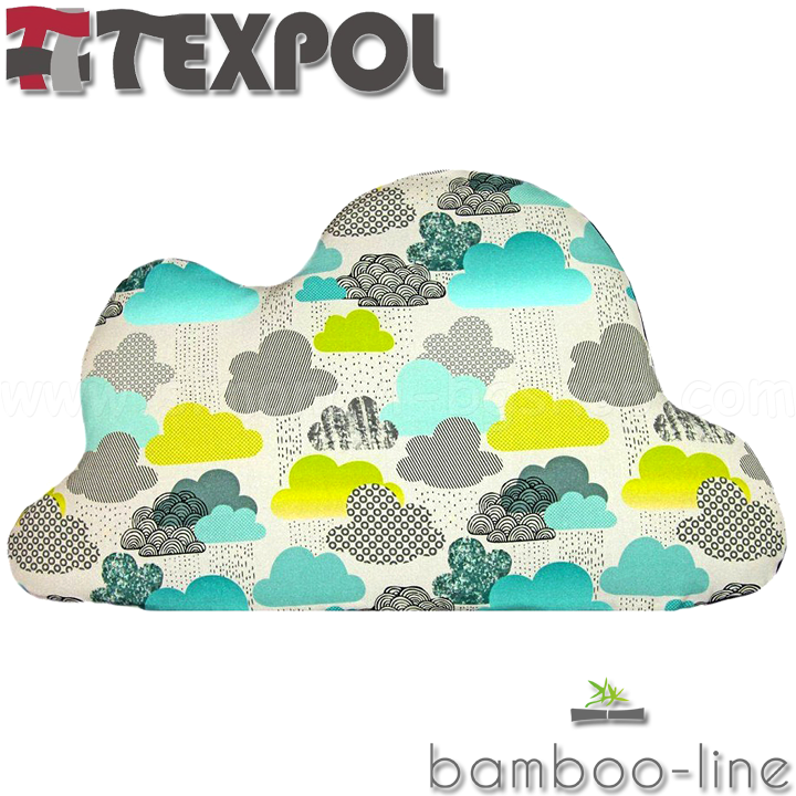 Texpol-Bamboo-line Bamboo Pillow Gray Cloud