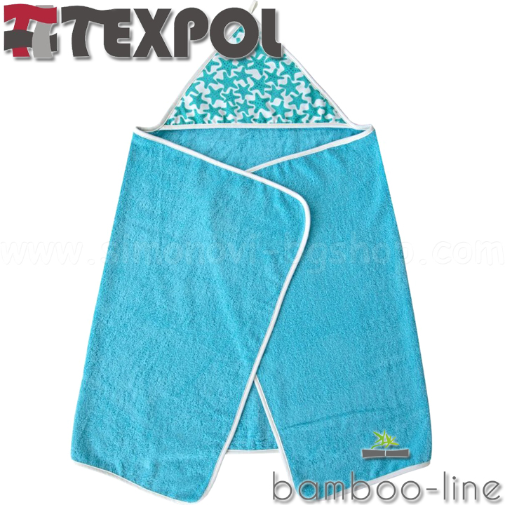 Texpol-Bamboo-line Bamboo Towel Oceanic Hood 70 / 140cm. 21717