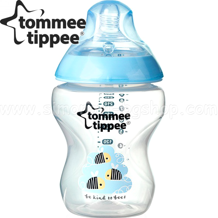 Tommee Tippee Easi-Vent Feeding Bottle 260ml 0m + Blue 42250187