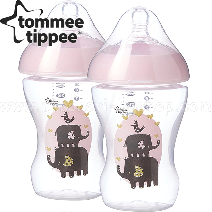 Tommee Tippee Feeding Bottle Ultra Double Package 260ml 0m + Pink 42420668