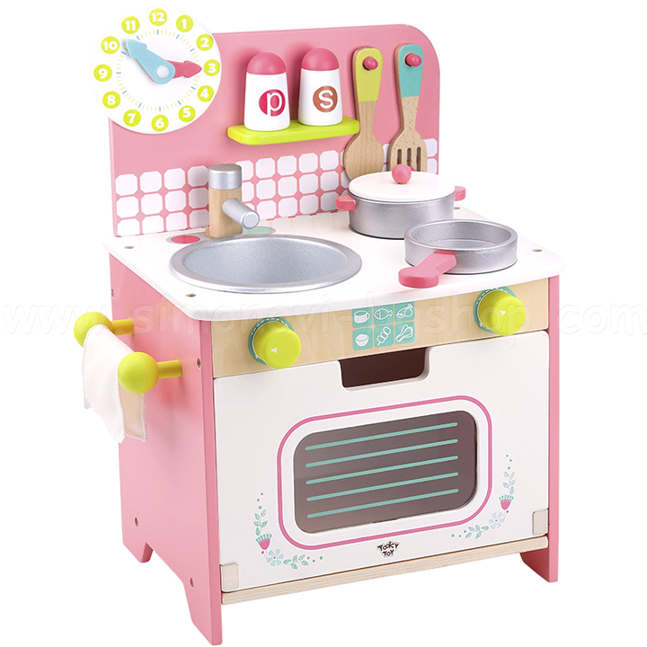 Tooky Toys Bucătărie din lemn Pinky TL055