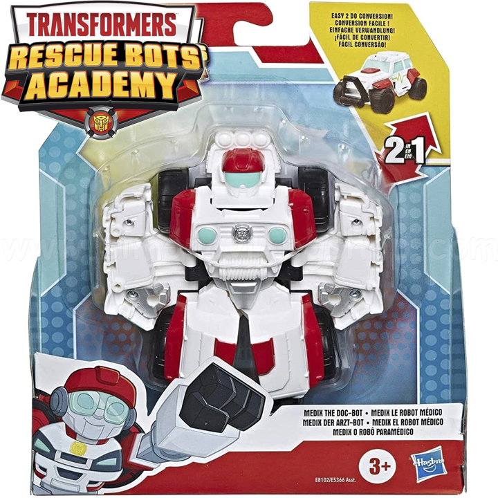 Robot 2 în 1 Transformers Rescue Bots Academy 11 cm Medix The Dog-Bot E5366