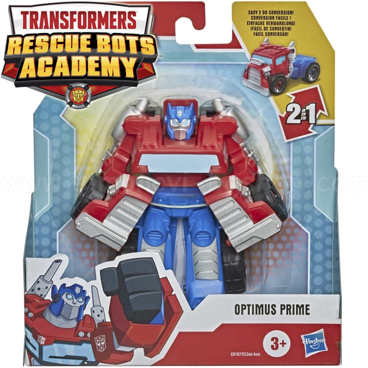 Robot 2 în 1 Transformers Rescue Bots Academy 11cm Optimus Prime E5366