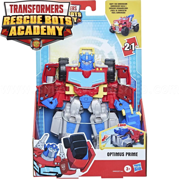 Robot 2 în 1 Transformers Rescue Bots Academy 11cm Optimus Prime E3277