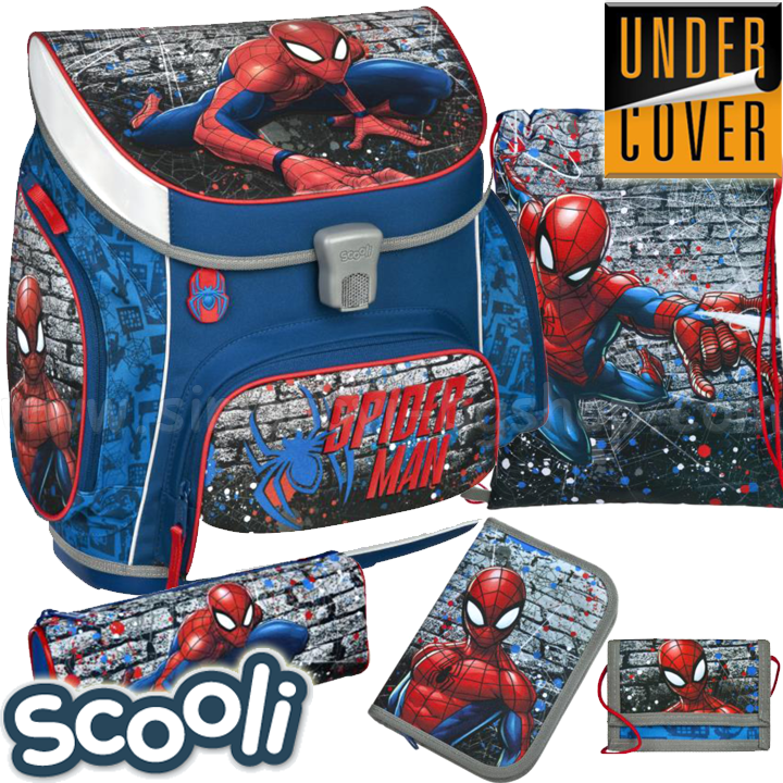 Undercoat Scooli Spider-man  Ergonomic backpack with accessories 27156