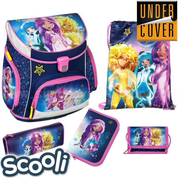UnderCover Scooli Darlings Ergonomic backpack with accessories 26382