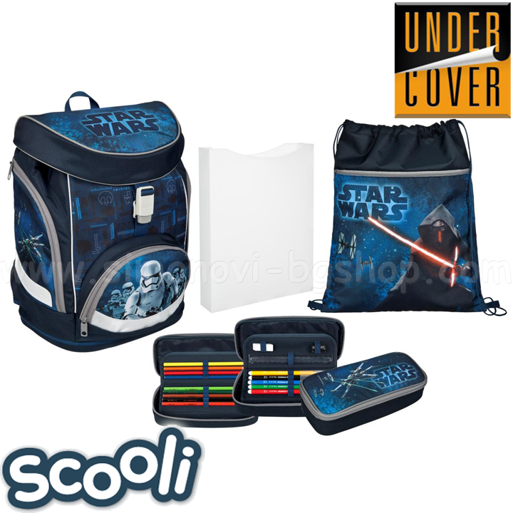 UnderCover Scooli Star Wars Ergonomic backpack with accessories 26590