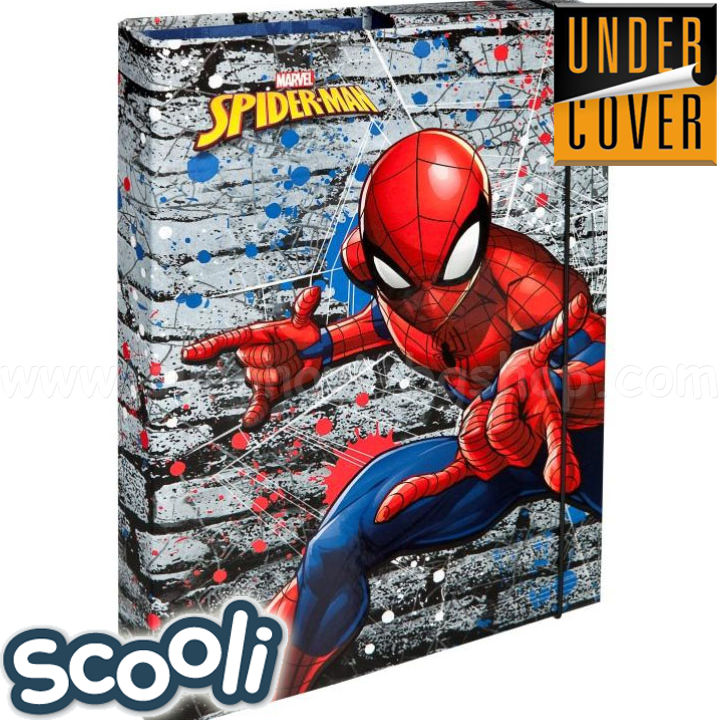 UnderCover Scooli Spiderman Box folder with elastic 27599