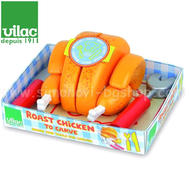 Vilac Wooden toy Roasted chicken 6304