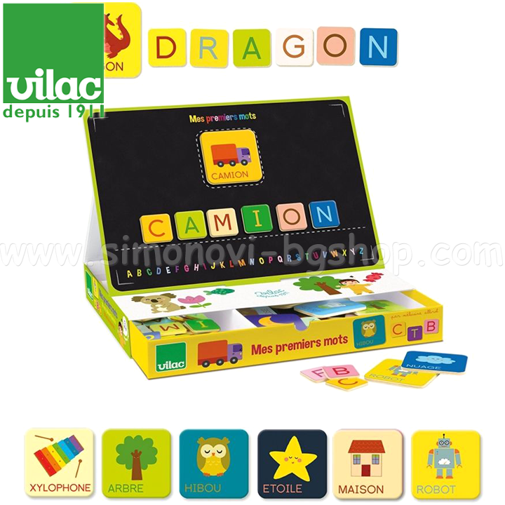 Vilac Magnet Game My First Words French Version 8041