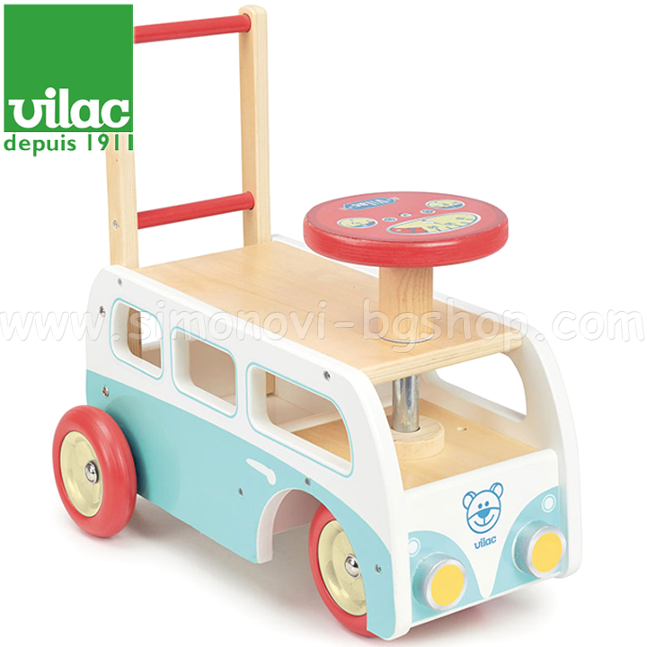 Vilac împingând jucărie Retro cu autobuzul 1011