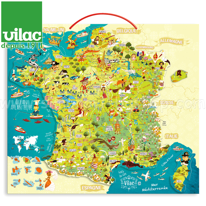 * Vilac Magnetic puzzle map of France 2725
